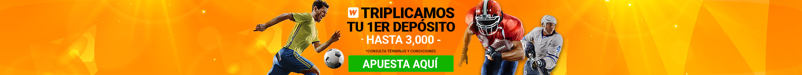 Triplica tu 1er depósito, solo en Winner.mx